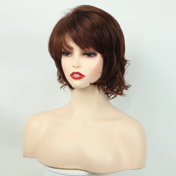 افضل باروكة شعر طبيعي قصيرةكثافة طبيعية