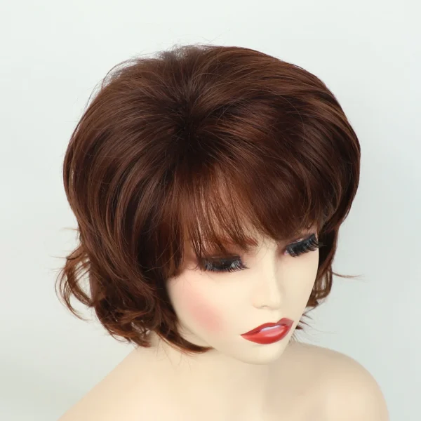 افضل باروكة شعر طبيعي قصيرةكثافة طبيعية