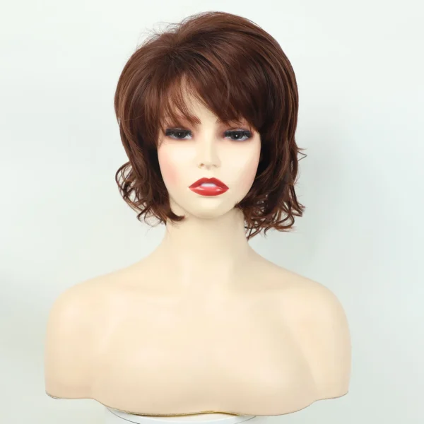 افضل باروكة شعر طبيعي قصيرةكثافة طبيعية