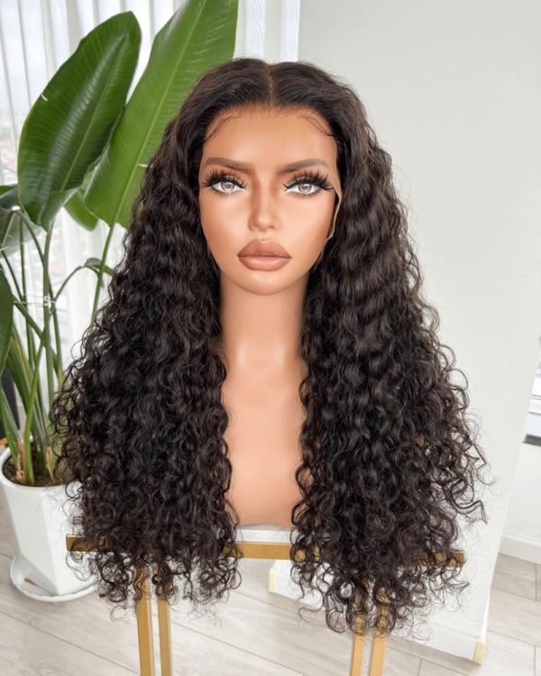 باروكة شعر كيرلي طبيعي طويلة كثافة طبيعية